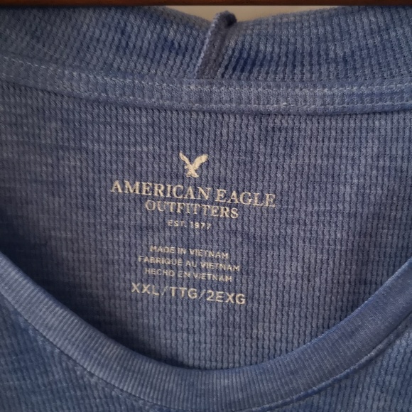 Like-new Women's American Eagle Outfitters XXL Pullover Hooded Blue w/ Pink Hit - Picture 3 of 5